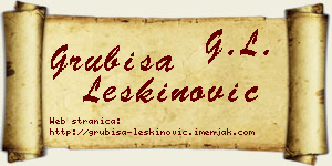 Grubiša Leškinović vizit kartica